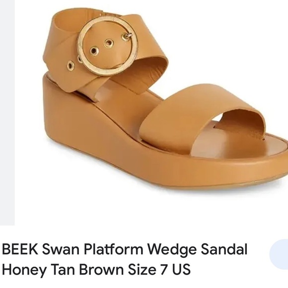 beek Shoes - Beak swan platform sandals.